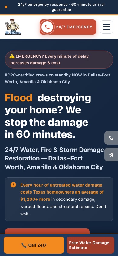 The current homepage on a phone